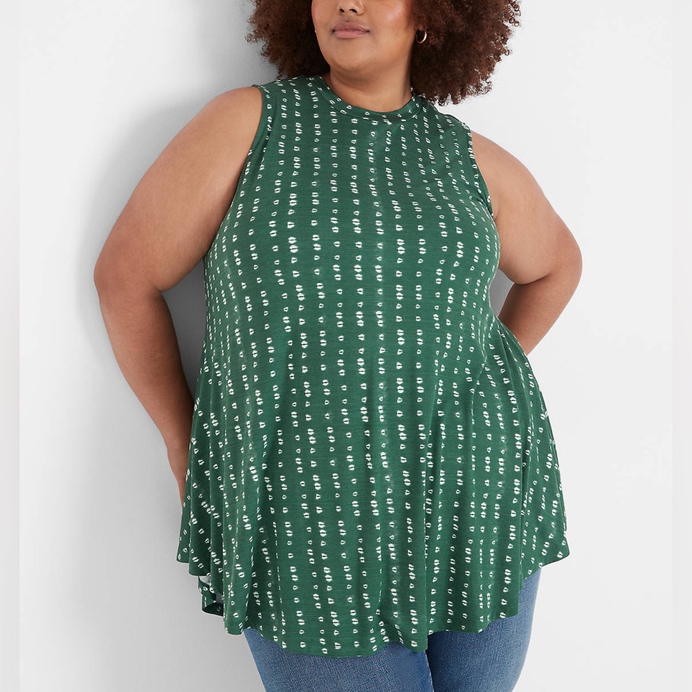 Lane Bryant Green Sleeveless Tunic